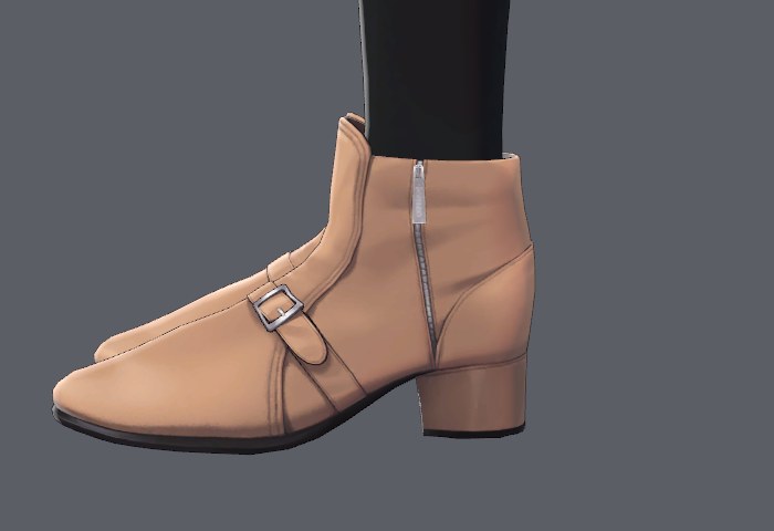 衣装の Highheel が 50 のブーツ。靴がきちんと接地している。
